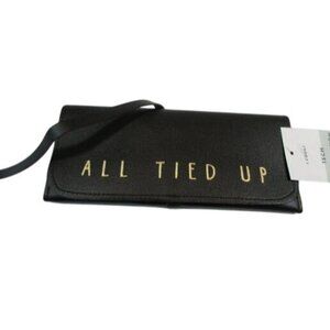 Tech Organization Roll-Up Case With Snap Closures & Tie Strap For Cords & Device